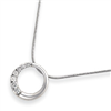 18in Rhodium-plated CZ Circle Journey Necklace chain