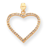 18in Gold-plated CZ Heart Necklace chain