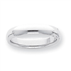 Platinum 4mm Half-Round Comfort Fit Lightweight Band ring
