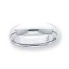 Platinum 5mm Half-Round Comfort Fit Lightweight Band ring