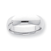 Platinum 6mm Half-Round Comfort Fit Lightweight Band ring