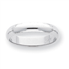Platinum 4mm Half-Round Featherweight Band ring
