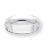 Platinum 5mm Half-Round Featherweight Band ring
