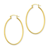 14k Oval Polished Hoop Earring