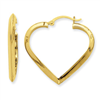 14k Polished Heart Hoop Earring