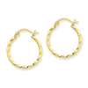 14k Twist Polished Hoop Earring