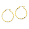 14k Twist Polished Hoop Earring
