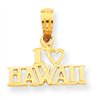 14k I Heart Hawaii Pendant