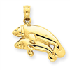 14k Double Manatee Pendant