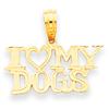 14k I Heart My Dogs Pendant