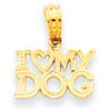 14k I Heart My Dog Pendant