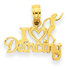 14k I Heart Dancing w/Dancer Pendant