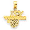 14k I Heart Tennis Pendant
