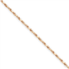 14k Rose Gold 1.8mm D/C Rope Chain bracelet