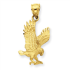 14K Diamond-cut Eagle Pendant