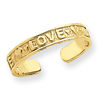 14k Love w/Hearts Toe Ring