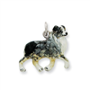 Silver Enamel Australian Shepard Charm