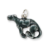 Silver Enamel Medium Greyhound Charm