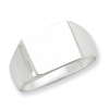 Stelring Silver 11x13mm Solid Back Signet Ring