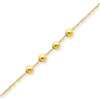 14k w/ 4, 4mm Bead Necklace chain