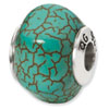 Sterling Silver Reflections Blue Magnasite Stone Bead