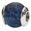 Sterling Silver Reflections Lapis Stone Bead