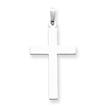 14K White Gold Polished Cross Pendant