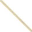 14K Gold 4.5mm Pave Curb Bracelet 8"