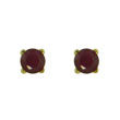 14K Gold Garnet Stud Earrings