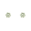 14K White Gold CZ Stud Earrings