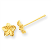 14k Plumeria Flower Post earrings