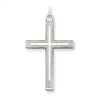 Sterling Silver Laser Designed Cross Pendant