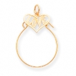 10k Love in Heart Charm Holder