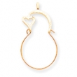10k Small Heart Charm Holder