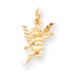 10k Solid Satin Angel Charm