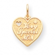10k VERY SPECIAL MOM HEART CHARM