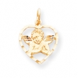 10k ANGEL HEART CHARM