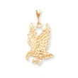 10k Solid Diamond-cut Eagle Charm