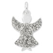 Sterling Silver With Whote Swarovski Crystal Angel Pendant
