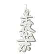 Sterling Silver "Cousin" Kanji Chinese Symbol Charm