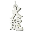 Sterling Silver "Fire Dragon" Kanji Chinese Symbol Charm