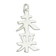 Sterling Silver "Future" Kanji Chinese Symbol Charm