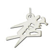 Sterling Silver "Hayabusa" Kanji Chinese Symbol Charm