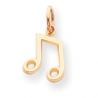 10k Musical Note Charm