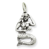 Sterling Silver Antiqued Mermaid Pendant