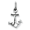 Sterling Silver Antiqued Anchor Pendant