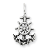 Sterling Silver Antiqued Anchor & Ship