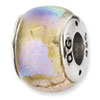 Sterling Silver Rainbow Dichroic Glass Bead
