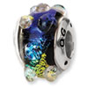 Sterling Silver Rainbow Dichroic Glass Bead