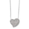 Sterling Silver & CZ Polished Heart Necklace chain